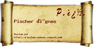 Pischer Ágnes névjegykártya